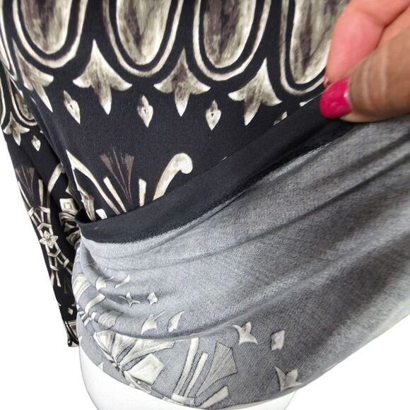 Tory Burch 100% Silk Rossella Black and White Baroque Print Dress size small - Picture 15 of 16